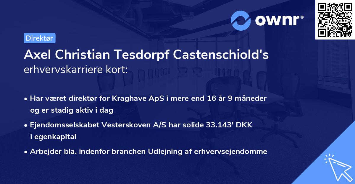 Axel Christian Tesdorpf Castenschiold's erhvervskarriere kort