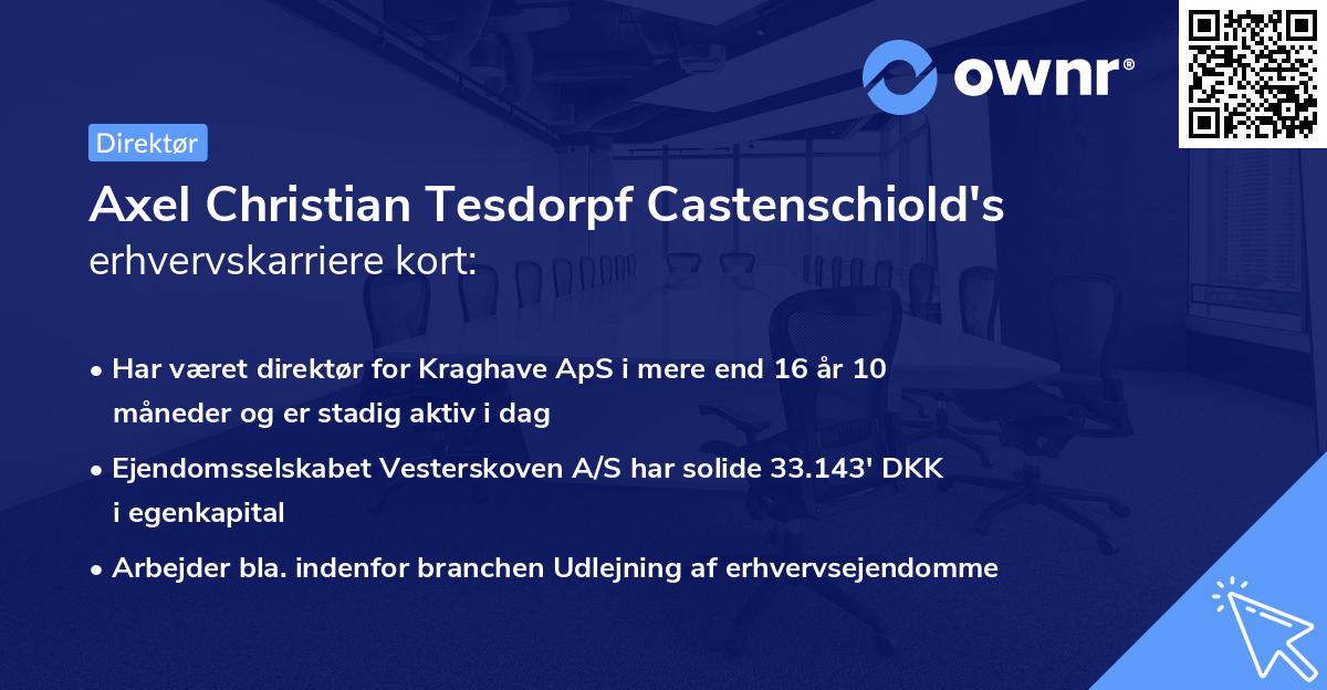 Axel Christian Tesdorpf Castenschiold's erhvervskarriere kort