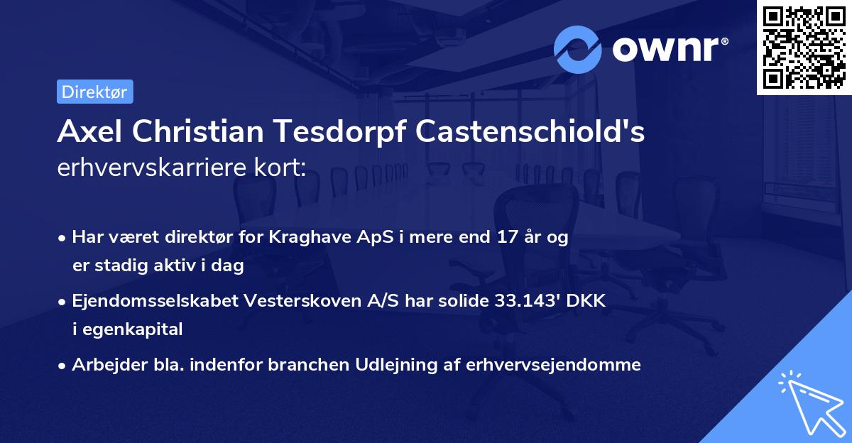 Axel Christian Tesdorpf Castenschiold's erhvervskarriere kort