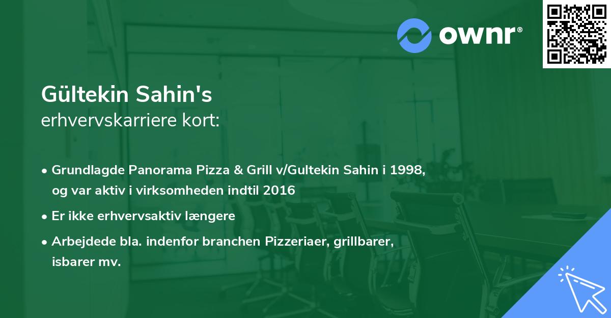 Gültekin Sahin's erhvervskarriere kort