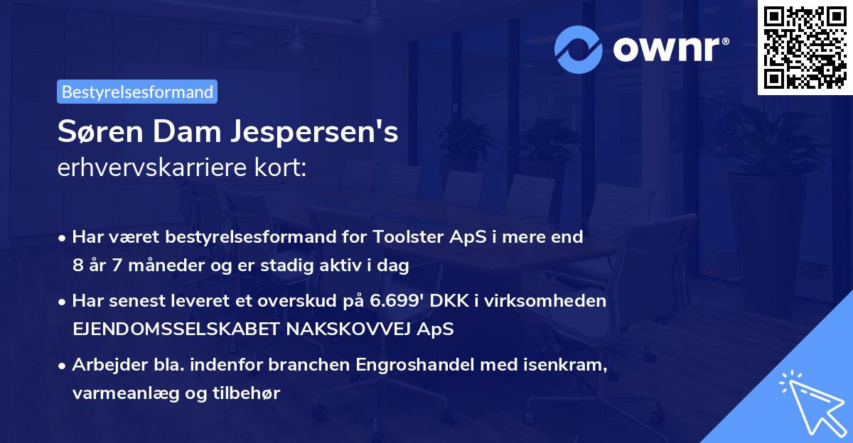 Søren Dam Jespersen's erhvervskarriere kort
