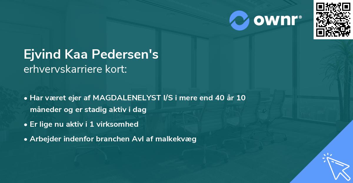 Ejvind Kaa Pedersen's erhvervskarriere kort