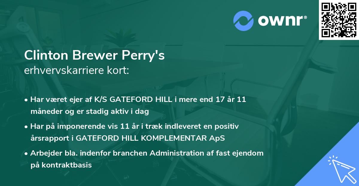 Clinton Brewer Perry's erhvervskarriere kort