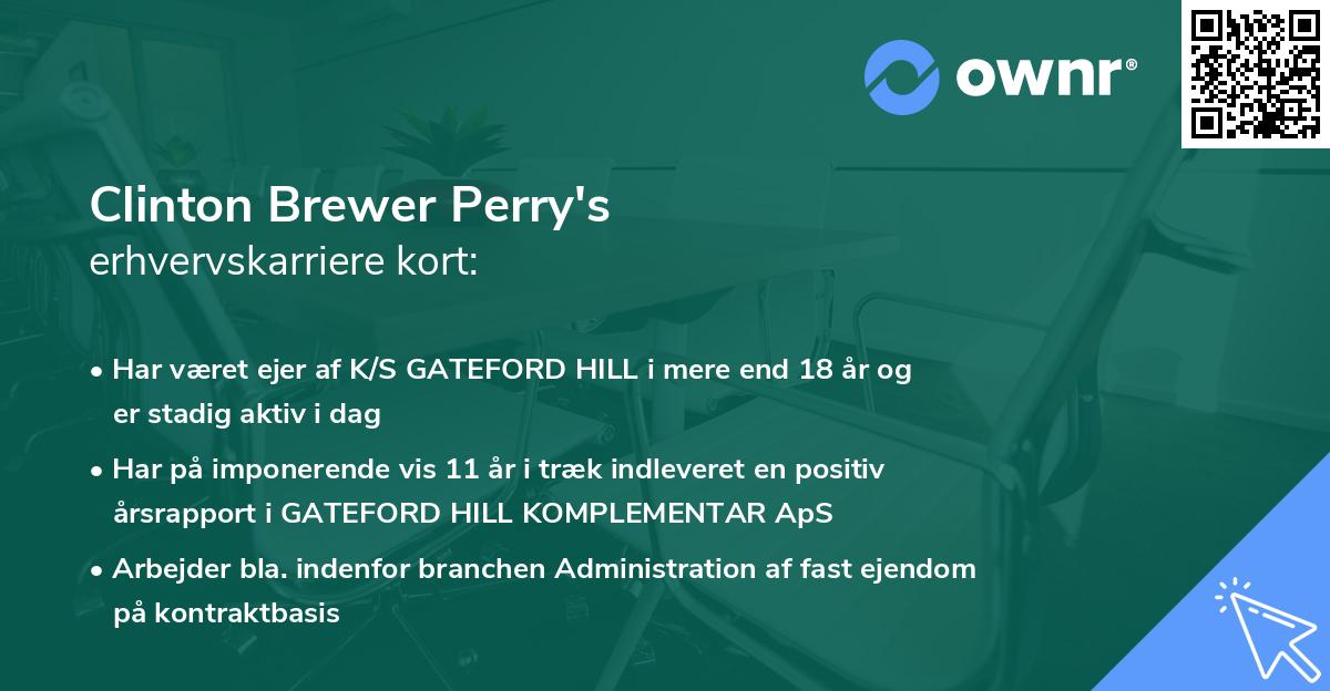 Clinton Brewer Perry's erhvervskarriere kort