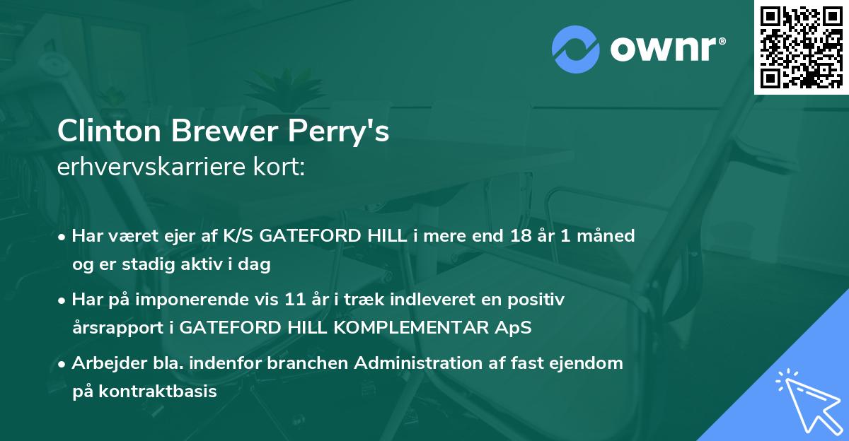 Clinton Brewer Perry's erhvervskarriere kort