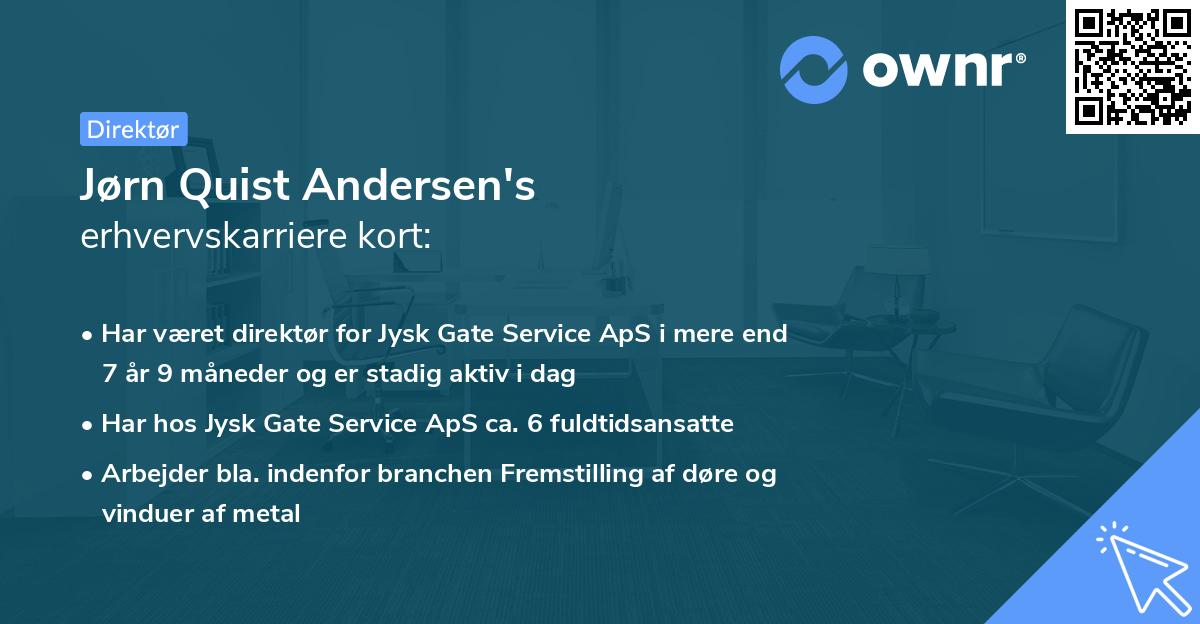 Jørn Quist Andersen's erhvervskarriere kort