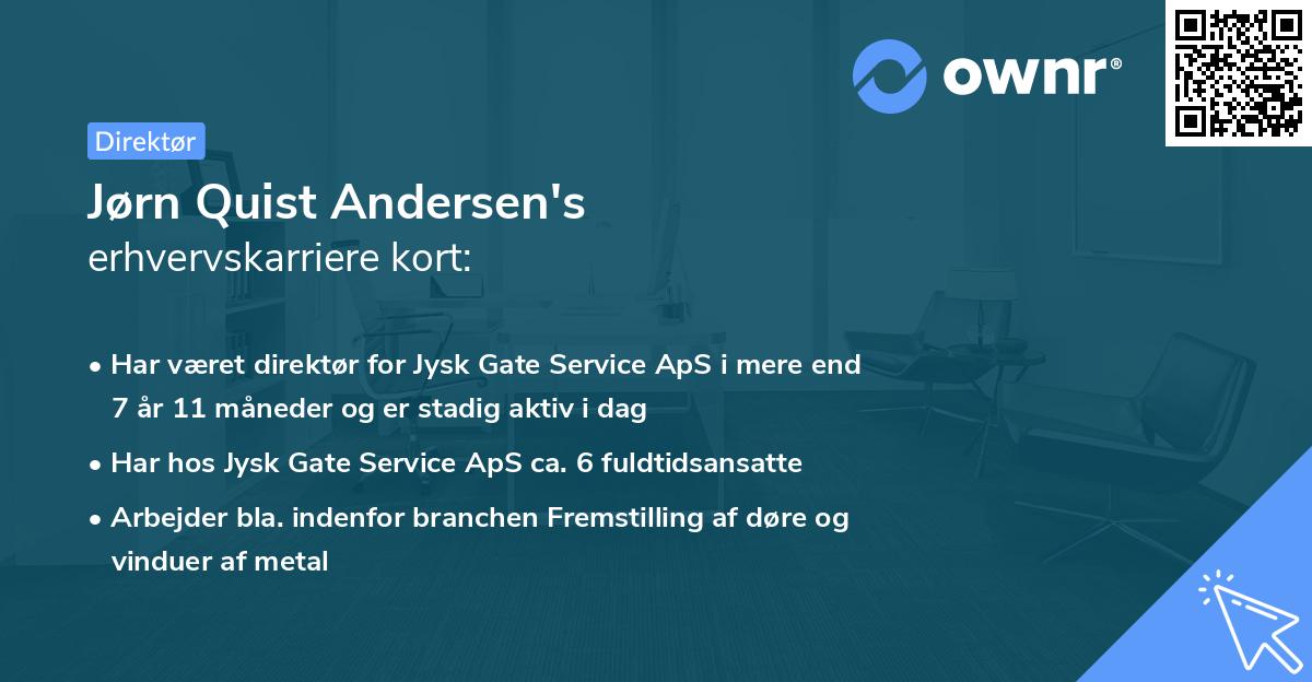 Jørn Quist Andersen's erhvervskarriere kort