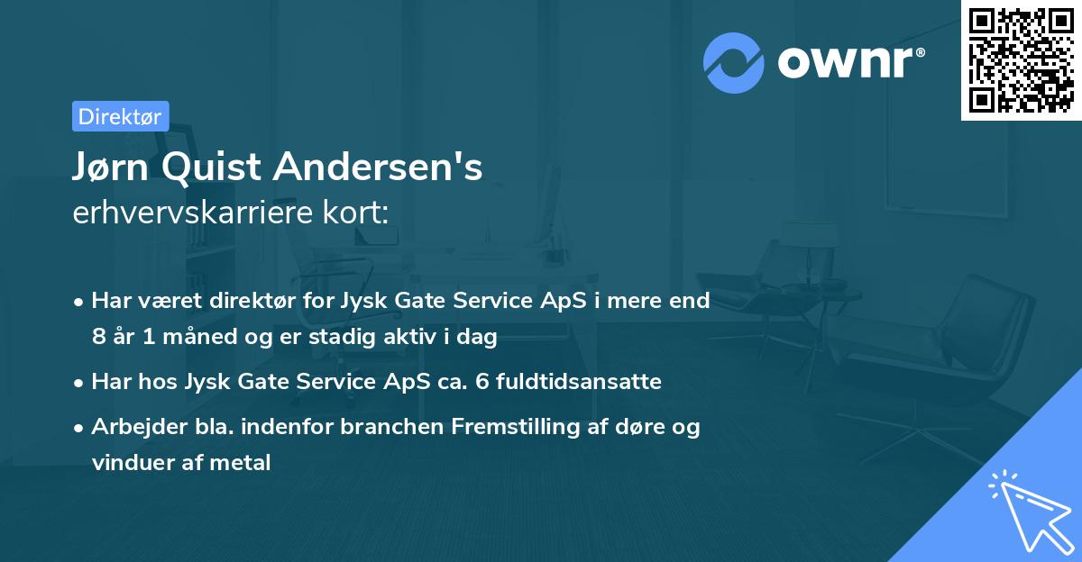 Jørn Quist Andersen's erhvervskarriere kort