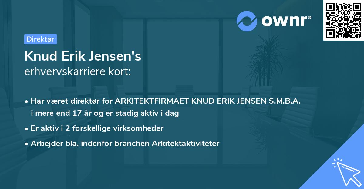 Knud Erik Jensen's erhvervskarriere kort