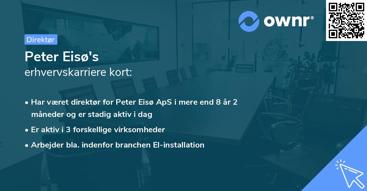 Peter Eisø's erhvervskarriere kort