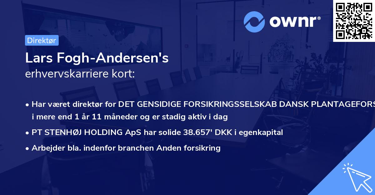 Lars Fogh-Andersen's erhvervskarriere kort