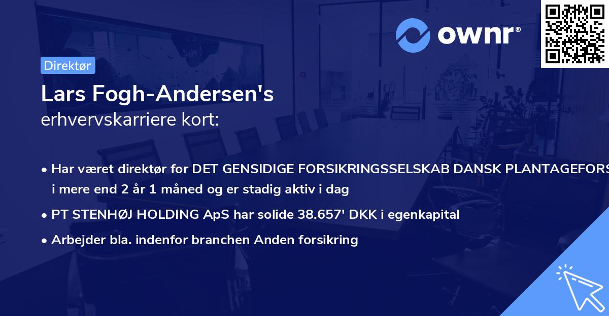 Lars Fogh-Andersen's erhvervskarriere kort