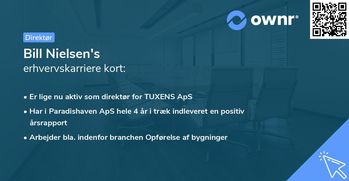 Bill Nielsen's erhvervskarriere kort