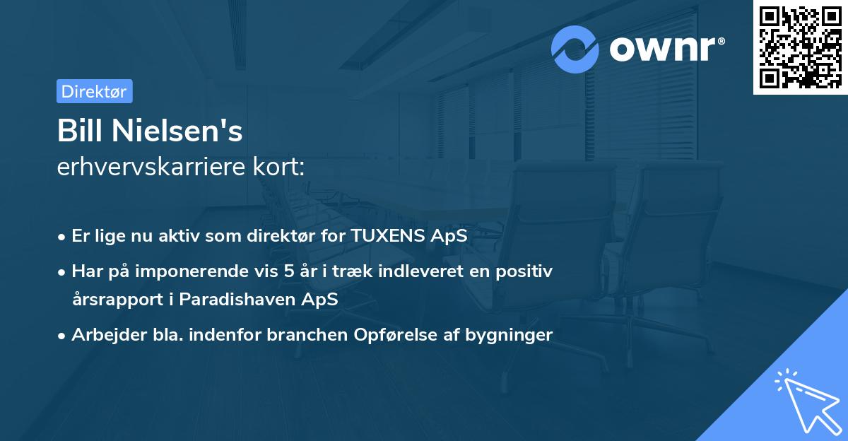 Bill Nielsen's erhvervskarriere kort