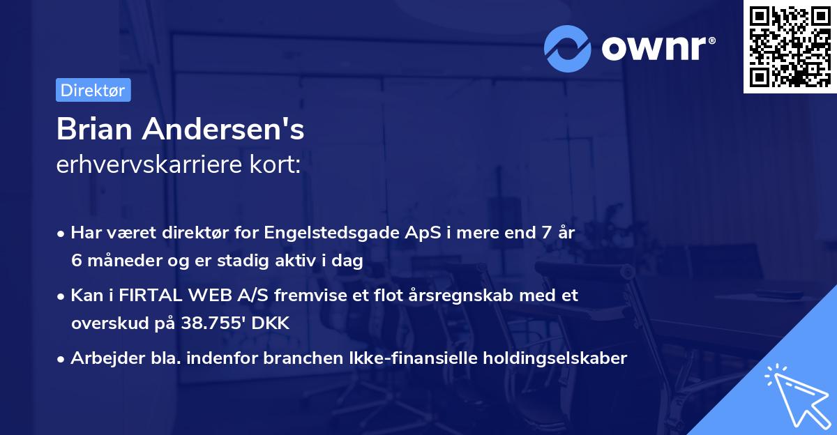 Brian Andersen's erhvervskarriere kort