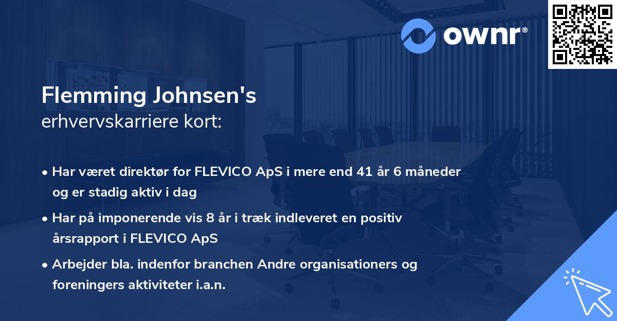 Flemming Johnsen's erhvervskarriere kort