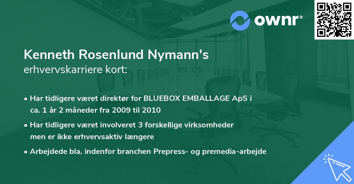 Kenneth Rosenlund Nymann's erhvervskarriere kort