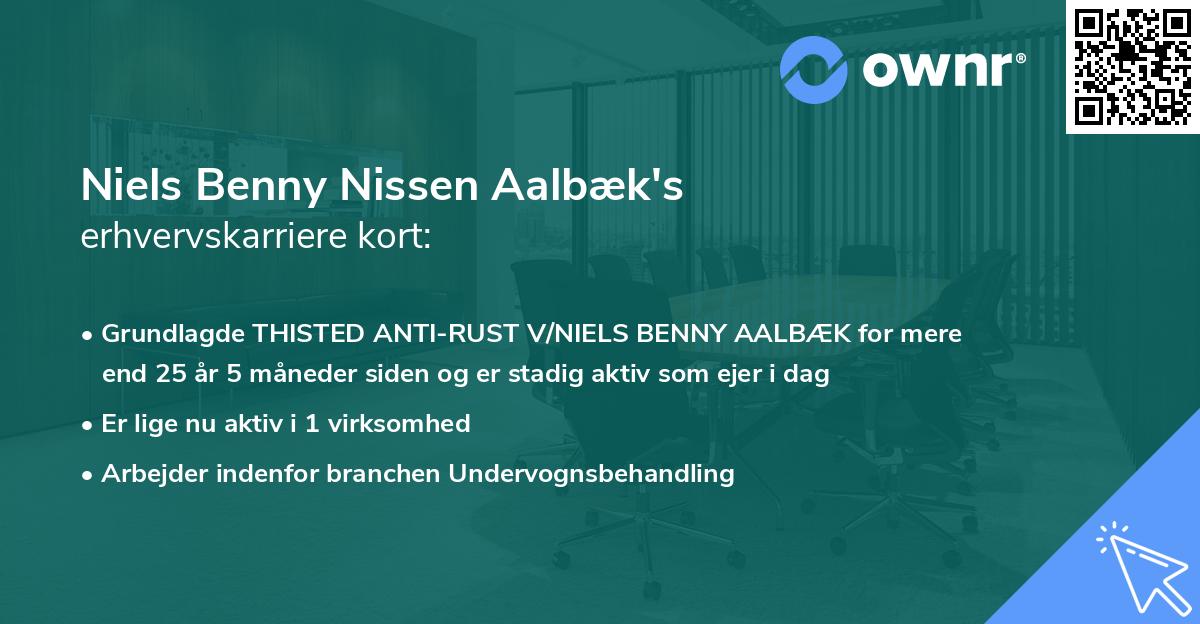 Niels Benny Nissen Aalbæk's erhvervskarriere kort