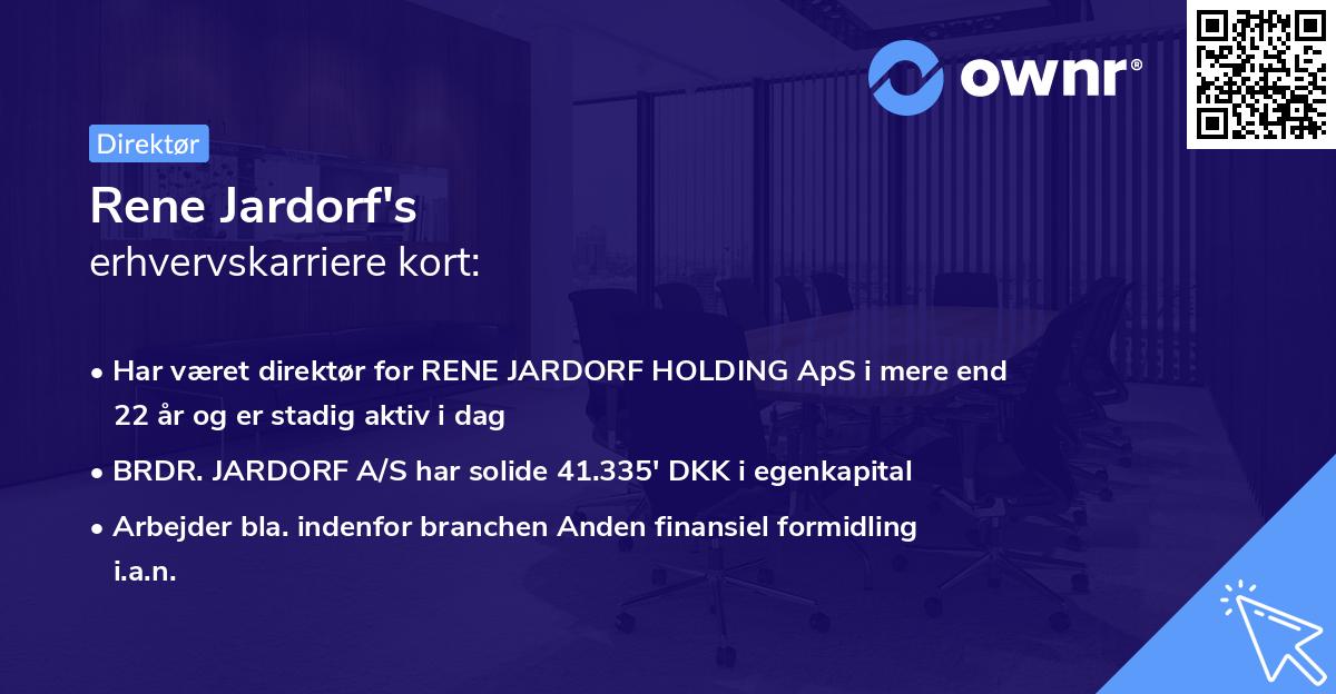 Rene Jardorf's erhvervskarriere kort