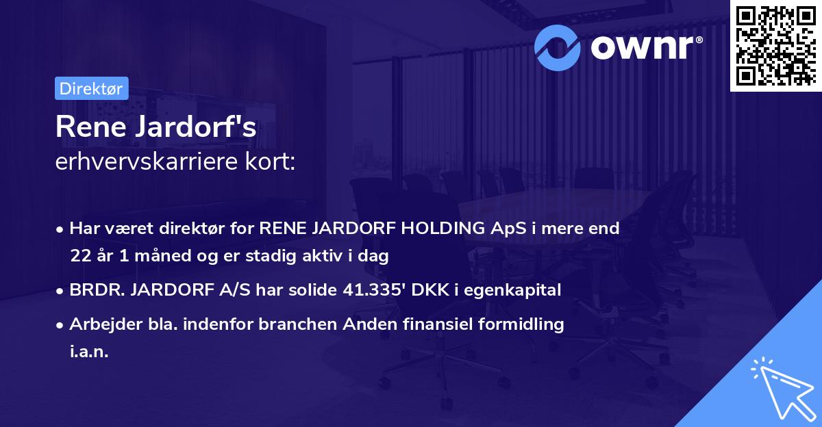 Rene Jardorf's erhvervskarriere kort