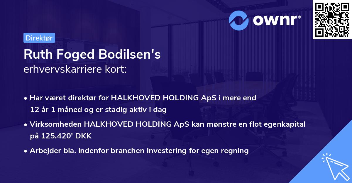 Ruth Foged Bodilsen's erhvervskarriere kort