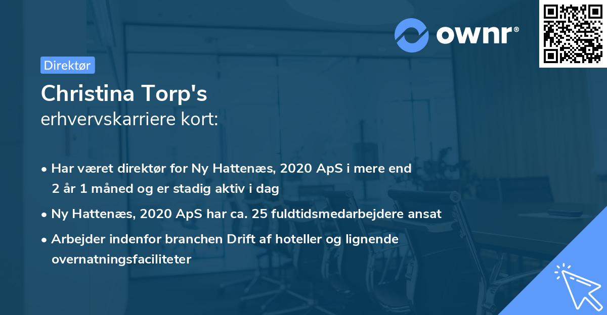 Christina Torp's erhvervskarriere kort