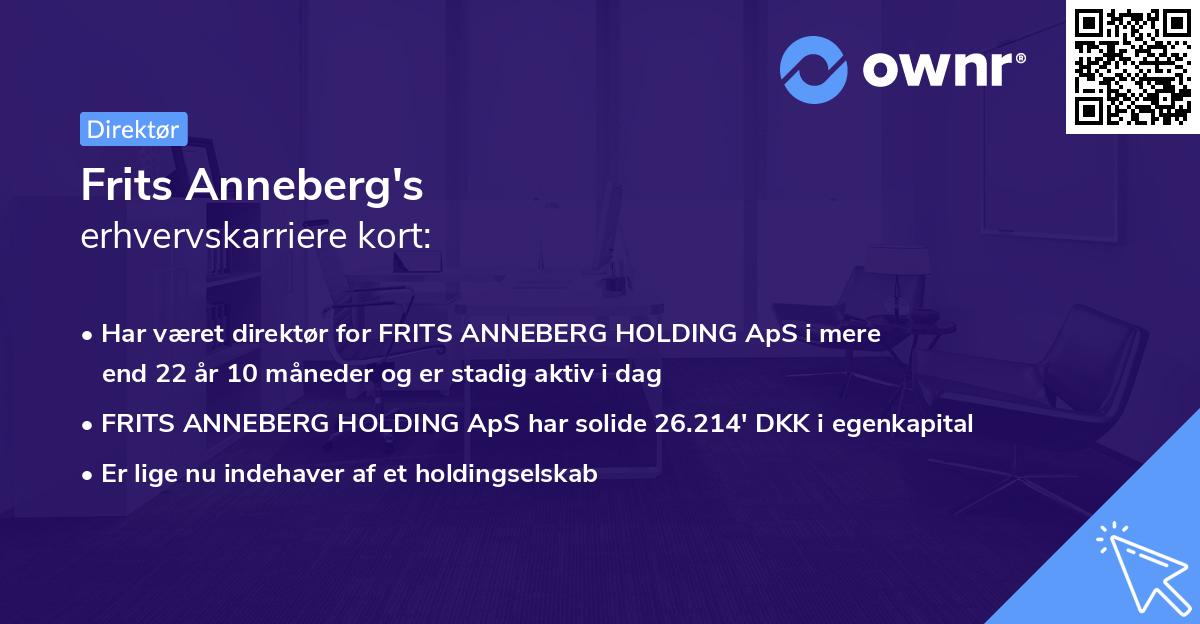 Frits Anneberg's erhvervskarriere kort