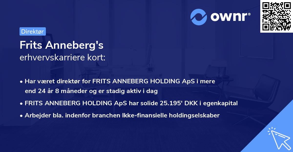 Frits Anneberg's erhvervskarriere kort