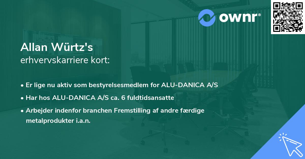 Allan Würtz's erhvervskarriere kort