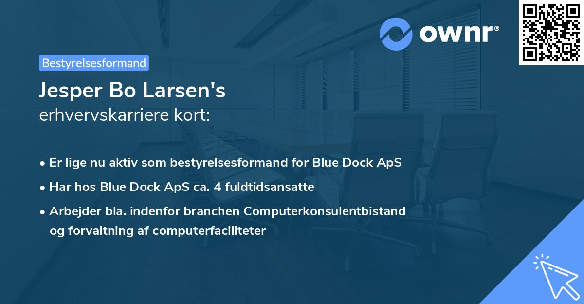Jesper Bo Larsen's erhvervskarriere kort