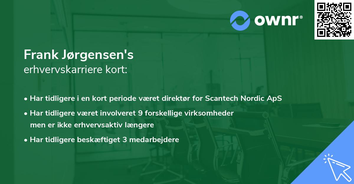 Frank Jørgensen's erhvervskarriere kort