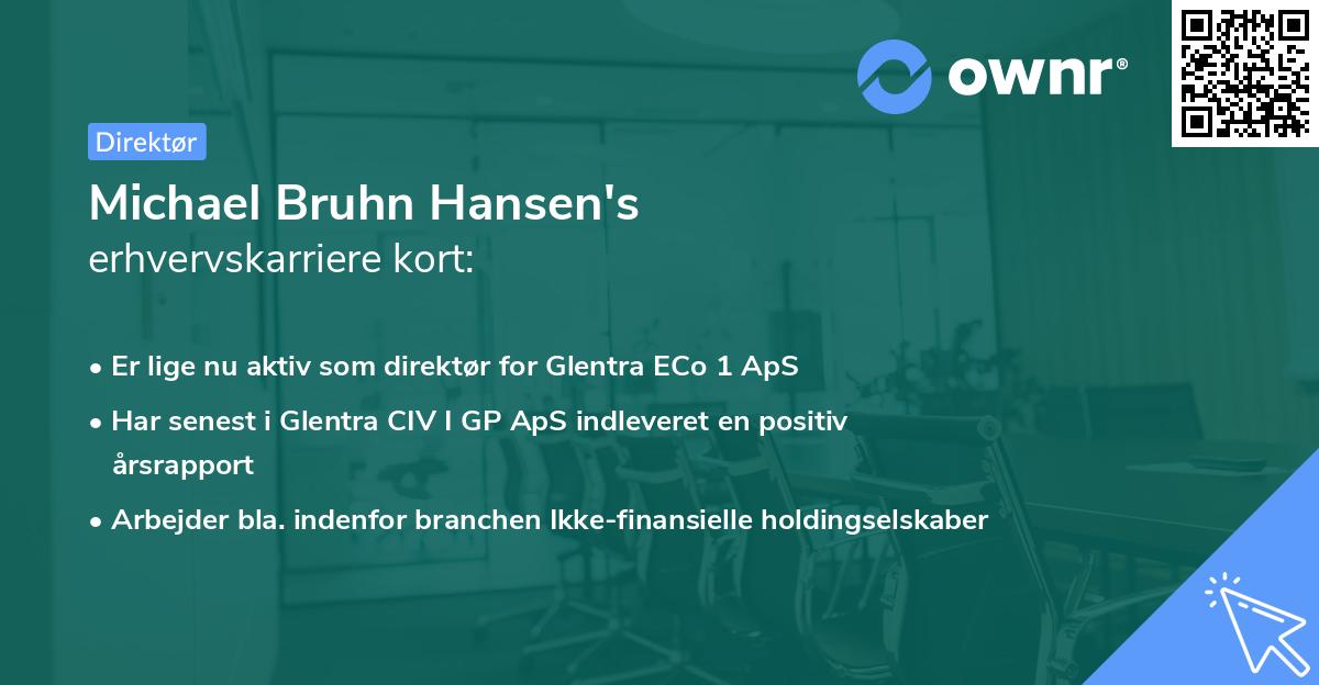 Michael Bruhn Hansen's erhvervskarriere kort