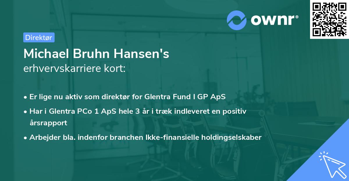 Michael Bruhn Hansen's erhvervskarriere kort