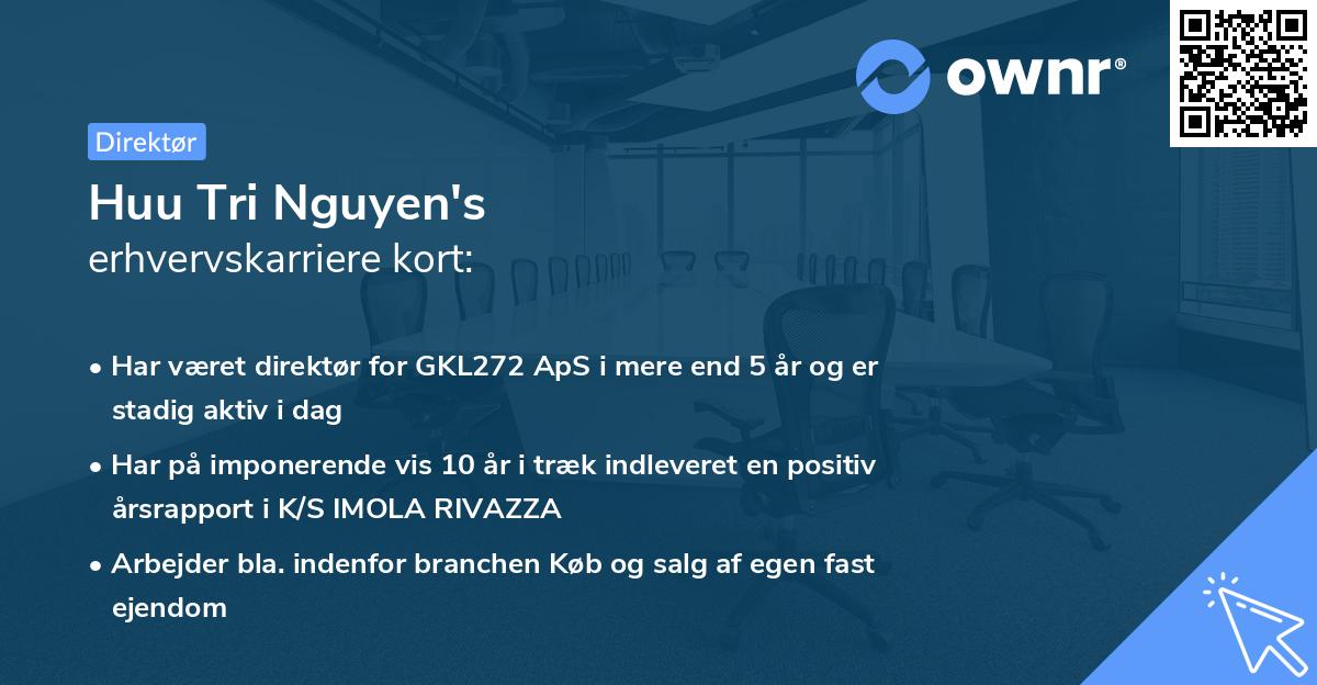 Huu Tri Nguyen's erhvervskarriere kort