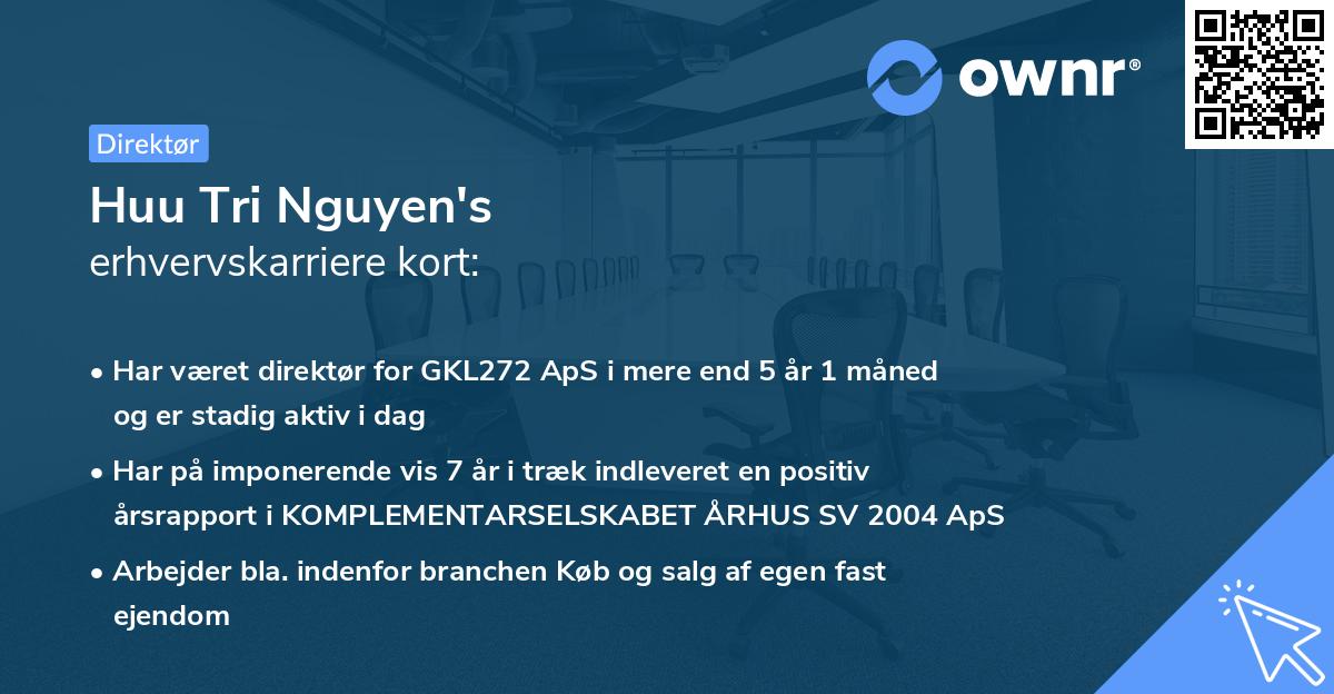 Huu Tri Nguyen's erhvervskarriere kort