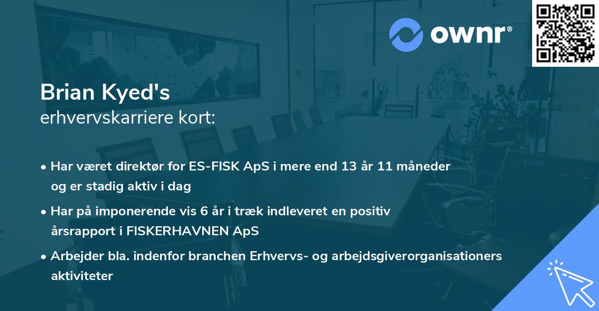 Brian Kyed's erhvervskarriere kort