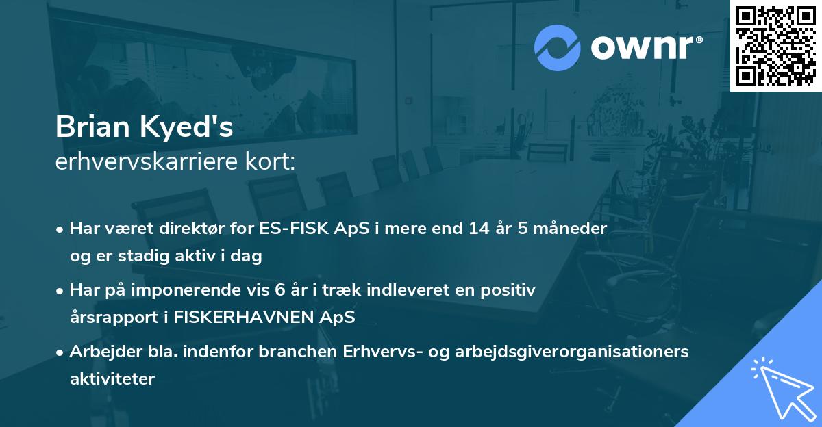 Brian Kyed's erhvervskarriere kort