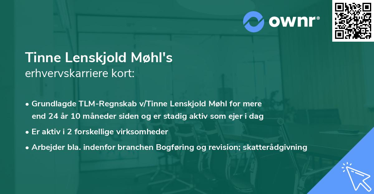 Tinne Lenskjold Møhl's erhvervskarriere kort