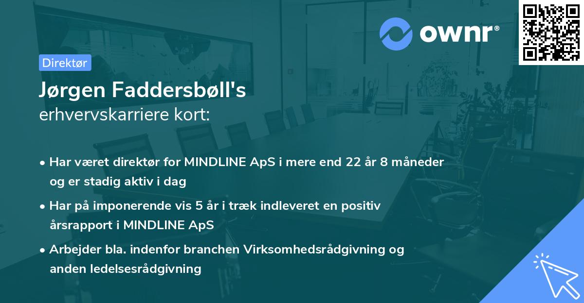 Jørgen Faddersbøll's erhvervskarriere kort