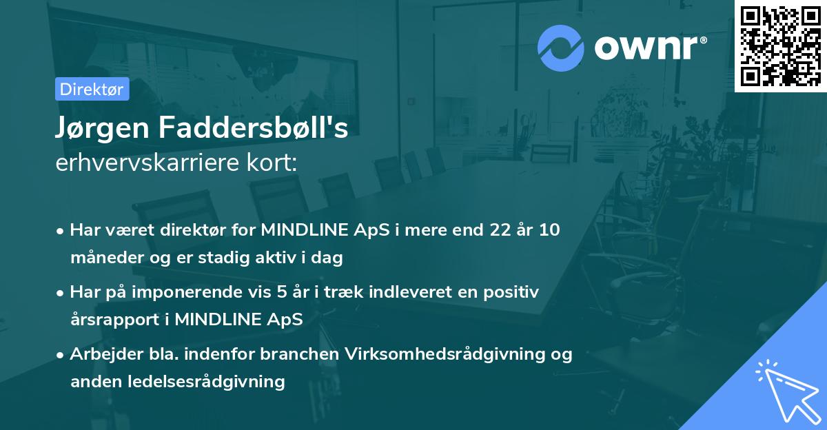 Jørgen Faddersbøll's erhvervskarriere kort