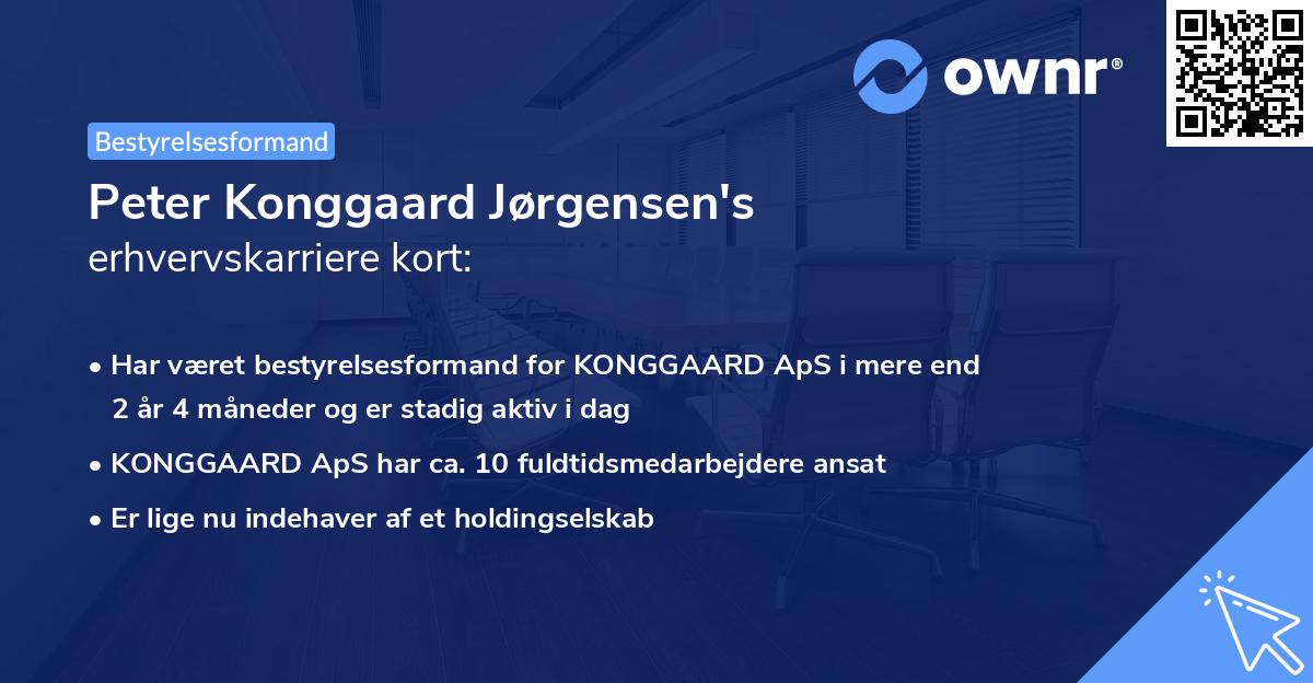 Peter Konggaard Jørgensen's erhvervskarriere kort