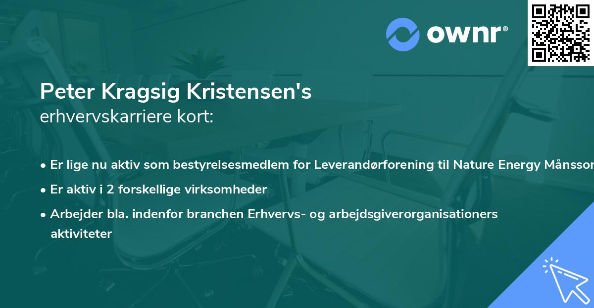 Peter Kragsig Kristensen's erhvervskarriere kort