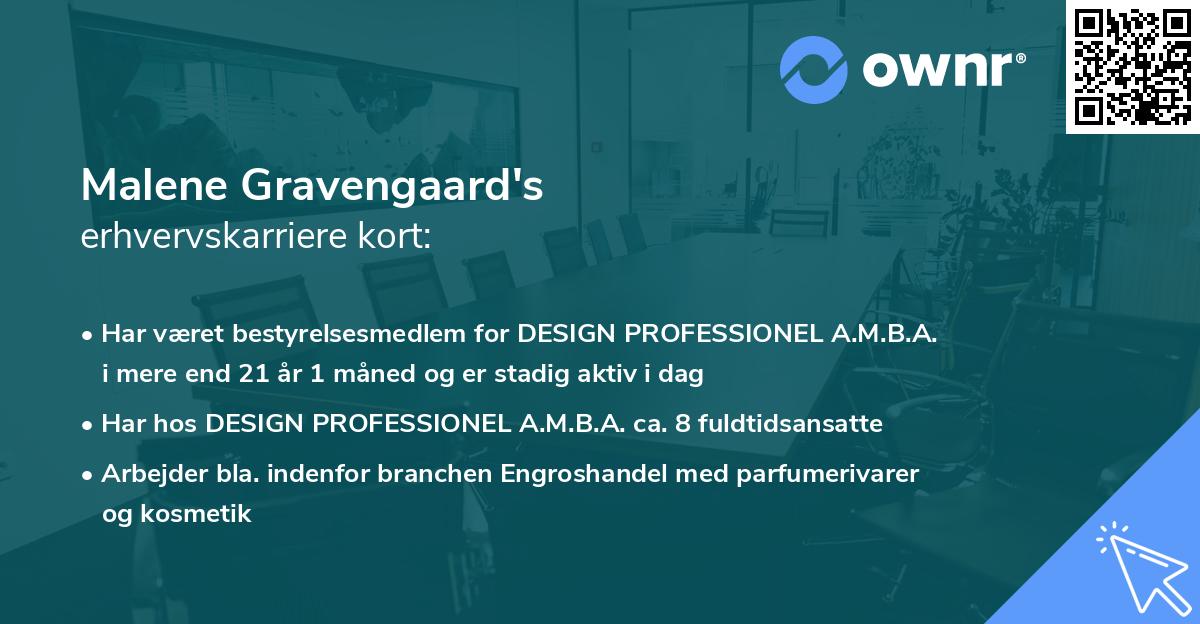 Malene Gravengaard's erhvervskarriere kort