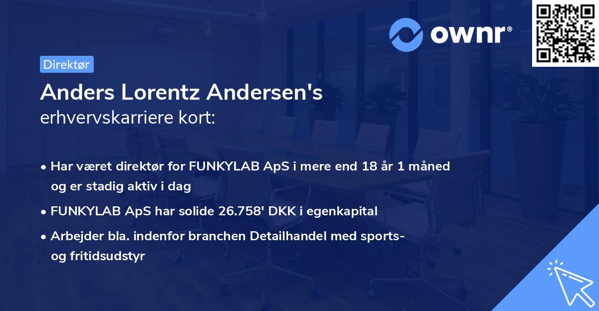 Anders Lorentz Andersen's erhvervskarriere kort