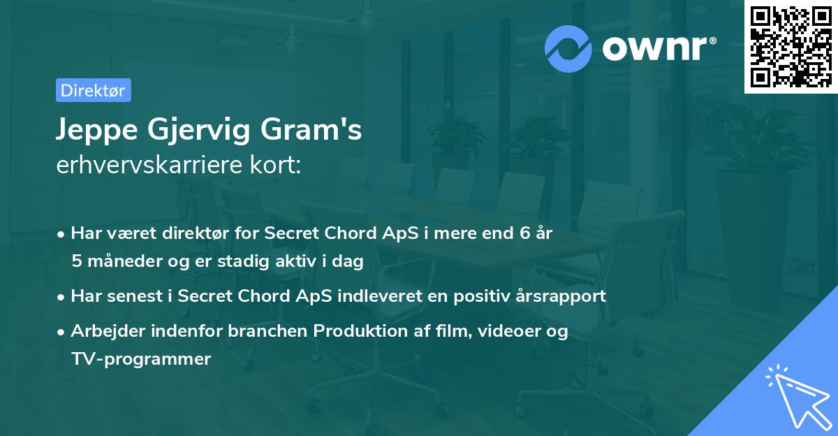 Jeppe Gjervig Gram's erhvervskarriere kort