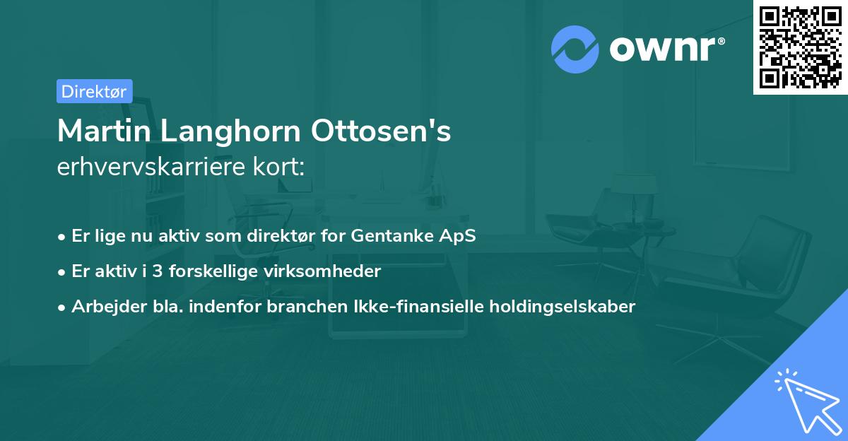 Martin Langhorn Ottosen's erhvervskarriere kort