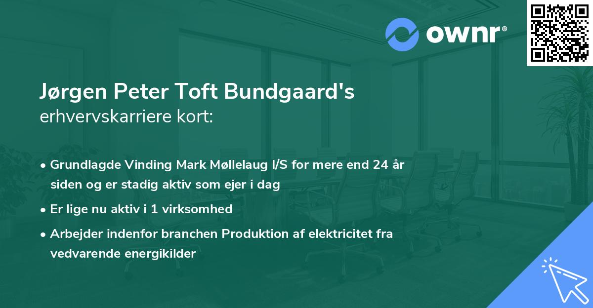 Jørgen Peter Toft Bundgaard's erhvervskarriere kort