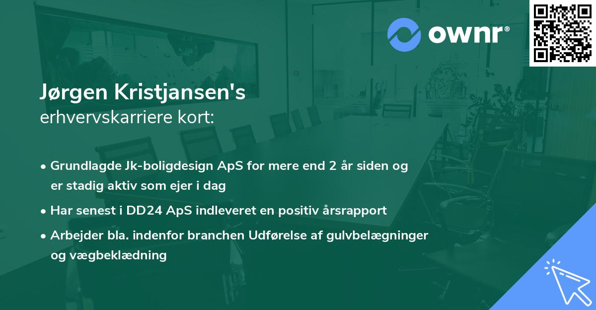 Jørgen Kristjansen's erhvervskarriere kort