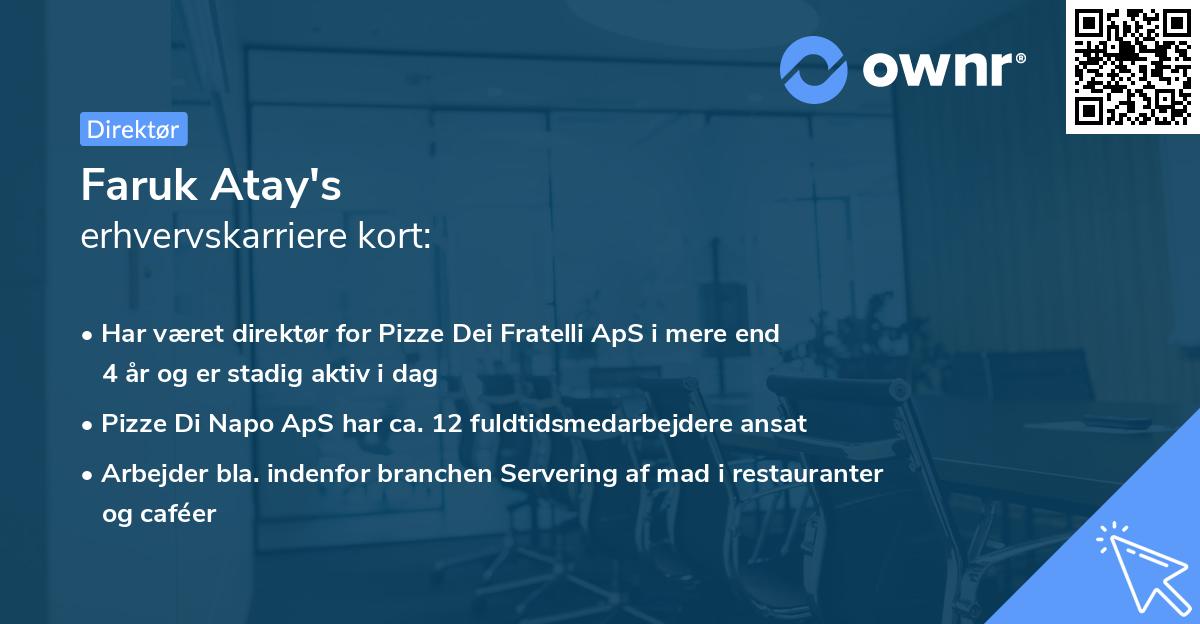 Faruk Atay's erhvervskarriere kort