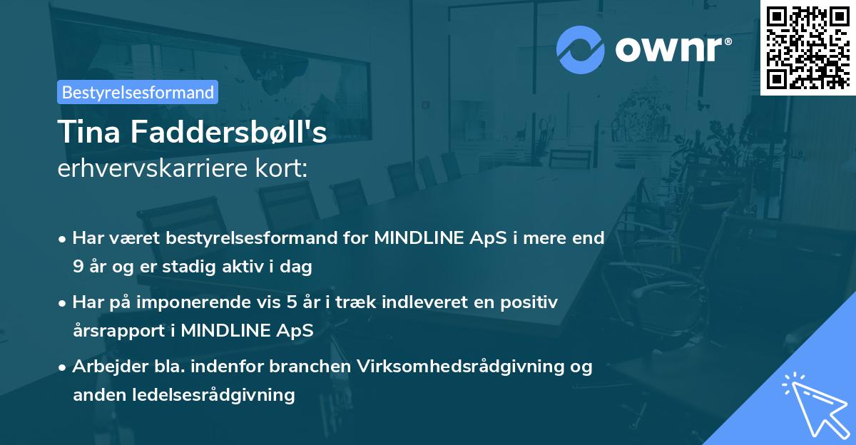 Tina Faddersbøll's erhvervskarriere kort